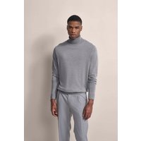 Rollkragenpullover aus 100 % Merinowolle in hellgrau von Bugatti