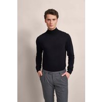 Rollkragenpullover aus 100 % Merinowolle in schwarz von Bugatti
