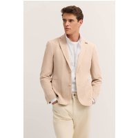 Sakko mit Reverskragen und Stretch in beige Sakko mit Reverskragen und Stretch in beige von Bugatti