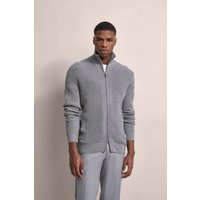 Strickjacke grob gestrickt in hellgrau von Bugatti