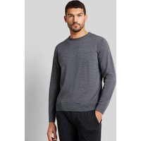 Strickpullover aus feiner Merinowolle in dunkelgrau von Bugatti