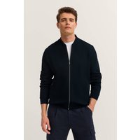 Sweatjacke mit Collegekragen und Reißverschluss in marine Sweatjacke mit Collegekragen und Reißverschluss in marine von Bugatti