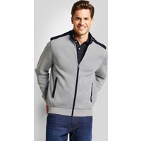 Sweatshirtjacke mit Stehkragen in ecru von Bugatti