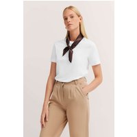 T-Shirt aus elastischer Baumwolle in weiß von Bugatti