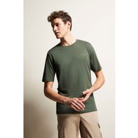 T-Shirt mit moderner Passform in moos von Bugatti