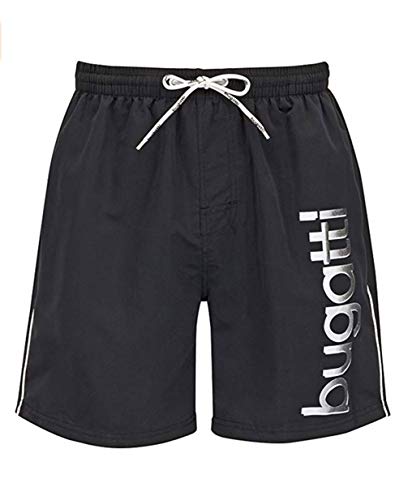 Bugatti - Herren Badeshort in Marineblau, türkis oder schwarz, Schwarz, XL von bugatti