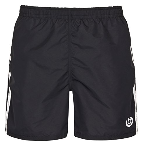 Bugatti Moderne Herren Badeshort, Marineblau mit weißen Streifen, Schwarz, Gr.- M von bugatti