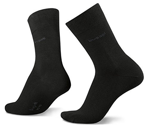 bugatti 9 Paar Unisex Business Socken Größe: 39-42 Farbe: Schwarz von bugatti