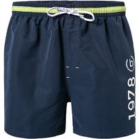 bugatti Herren Badeshorts blau Mikrofaser unifarben von Bugatti