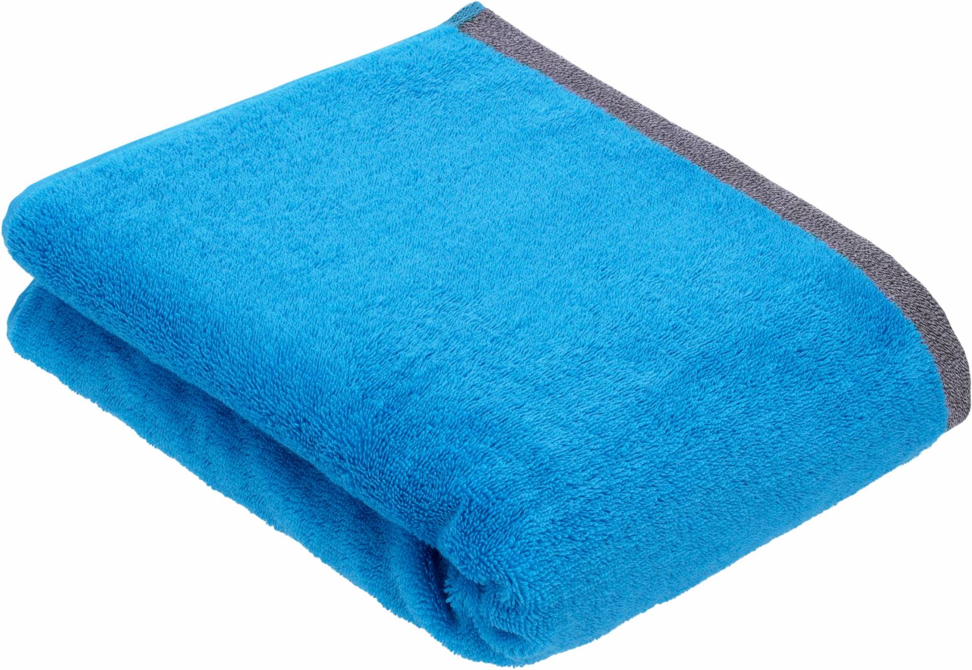 bugatti Badetuch "Prato" Uni Farben, mit melierter Optik im Saum von Bugatti