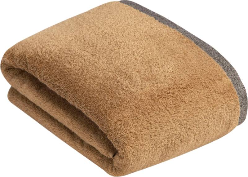 bugatti Badetuch "Prato" Uni Farben, mit melierter Optik im Saum von Bugatti