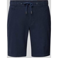 bugatti Regular Fit Bermudas mit Leinen-Anteil in Marine, Größe 26 von Bugatti