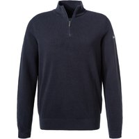 bugatti Herren Cardigan blau Baumwolle unifarben von Bugatti