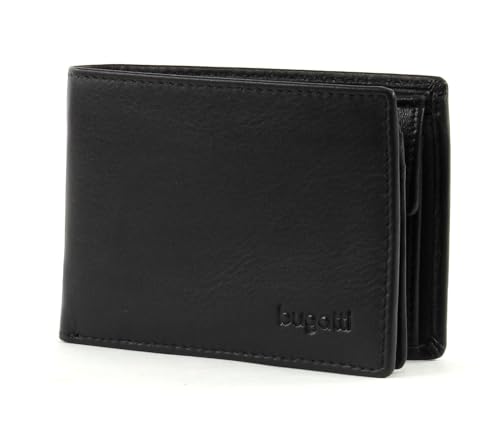 bugatti City Line Coin Wallet with Flap 4 CC Black von bugatti