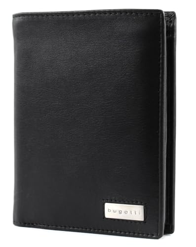 bugatti City Line RFID Coin Wallet Combi Style 13CC Metal Logo Black von bugatti