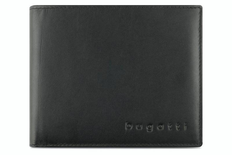 bugatti Geldbörse Super Slim' Scheintasche Querformat mit Klappe schwarz von Bugatti