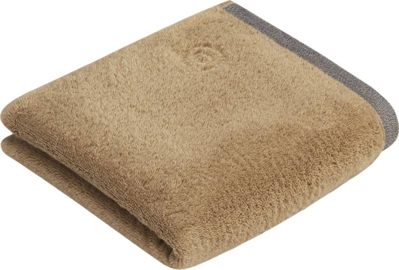 bugatti Handtuch "Prato" Uni Farben, mit melierter Optik im Saum von Bugatti