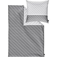 bugatti Herren Wende-Bettwäsche grau von Bugatti