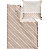 bugatti Herren Satinbettwäsche beige gestreift von Bugatti