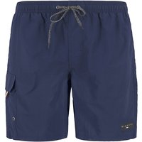 bugatti Herren Badeshorts blau Mikrofaser unifarben von Bugatti