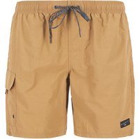 bugatti Herren Badeshorts braun Mikrofaser unifarben von Bugatti