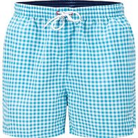 bugatti Herren Badeshorts blau Mikrofaser kariert von Bugatti