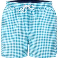 bugatti Herren Badeshorts blau Mikrofaser kariert von Bugatti