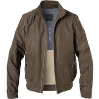 bugatti Herren Blouson braun Mikrofaser unifarben von Bugatti