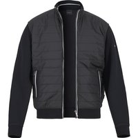 bugatti Herren Blouson schwarz Baumwolle unifarben von Bugatti