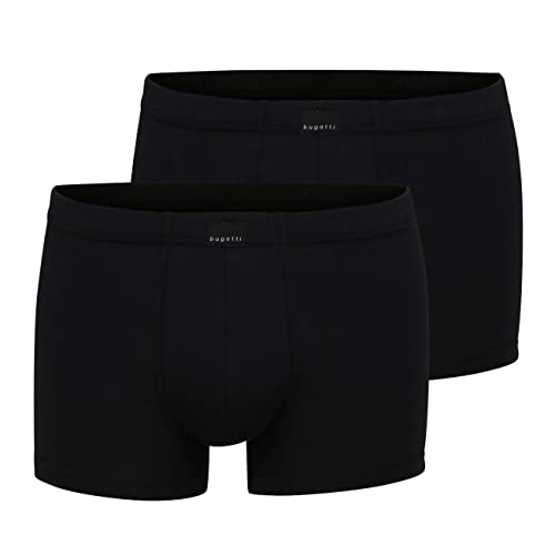 Bugatti Herren Boxershorts, Pants, 4 Stück (M, Schwarz) von Bugatti