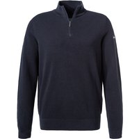 bugatti Herren Cardigan blau Baumwolle unifarben von Bugatti