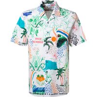 bugatti Herren Kurzarmhemd mehrfarbig Baumwolle von Bugatti