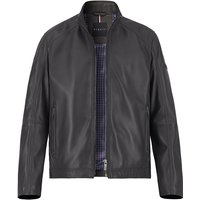 bugatti Herren Lederjacke Schwarz Lammleder unifarben von Bugatti