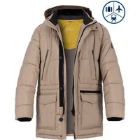 bugatti Herren Steppjacke beige Mikrofaser unifarben von Bugatti