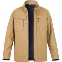 bugatti Herren Jacke beige Mikrofaser unifarben von Bugatti