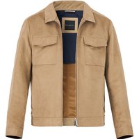 bugatti Herren Jacke beige Mikrofaser unifarben von Bugatti