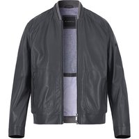 bugatti Herren Lederjacke blau unifarben von Bugatti