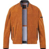 bugatti Herren Lederblouson braun Ziegenvelours unifarben von Bugatti