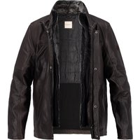bugatti Herren Lederjacke braun unifarben von Bugatti