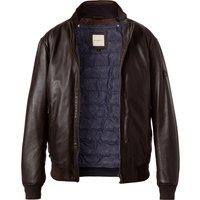 bugatti Herren Lederjacke braun unifarben von Bugatti