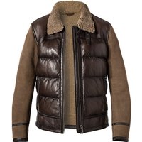 bugatti Herren Lederjacke braun unifarben von Bugatti