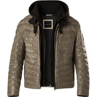 bugatti Herren Lederjacke grün Lammnappa unifarben von Bugatti