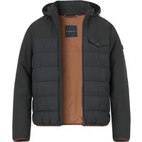 bugatti Herren Steppjacke schwarz Mikrofaser unifarben von Bugatti