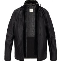 bugatti Herren Lederjacke schwarz Lammleder unifarben von Bugatti