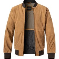 bugatti Herren Lederblouson beige Ziegenvelours unifarben von Bugatti