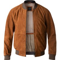 bugatti Herren Lederblouson braun Ziegenvelours unifarben von Bugatti