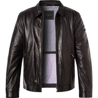 bugatti Herren Lederjacke Schwarz Leder unifarben von Bugatti