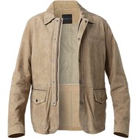 bugatti Herren Lederjacke braun Ziegenvelours unifarben von Bugatti