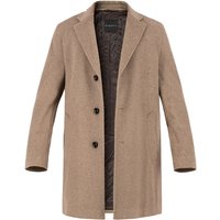 bugatti Herren Mantel beige Wolle unifarben von Bugatti