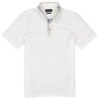 bugatti Herren Polo-Shirt weiß Baumwoll-Piqué von Bugatti